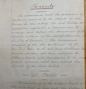 first page of Boundary book describing the requirement to keep a book of boundaries as outlines in the Canon