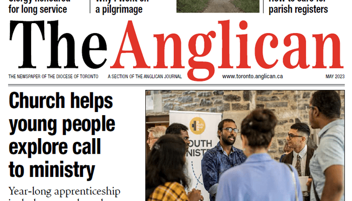 Front cover of the May issue of The Anglican