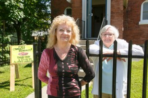 All Saints, Penetanguishene breakfast club volunteers Sue Savage, left, and June Marion outside the parish hall. Photo by Michael Hudson