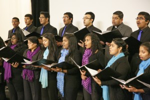 The Church of South India choir performs.