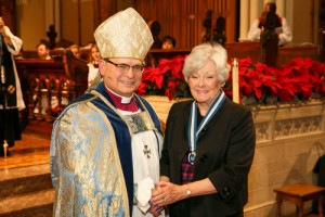 Archbishop Colin Johnson with Donna Cansfield, ODT. 