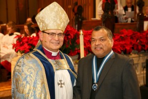 Archbishop Johnson with Danny Thomas, ODT. Photo by Michael Hudson