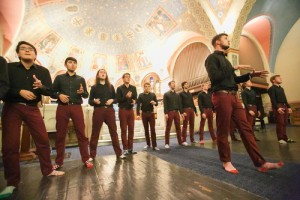 The Techtonics, a British a capella group, perform at St. Anne, Toronto at a concert in support of AURA on Sept. 18. Photo by Michael Hudson