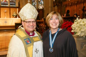 Archbishop Colin Johnson with Elizabeth Hill, ODT.