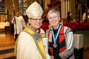 Archbishop Colin Johnson with Heather Steeves, ODT.