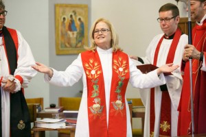 The Rev. Susan Climo addresses the congregation during a service at Holy Spirit of Peace on Feb. 28. Photos by Michael Hudson