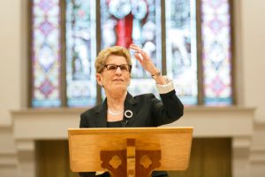 Premier Wynne speaks at St. John, York Mills