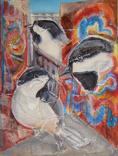 City with Chickadee - Annis Thompson