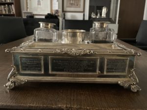 Image of Bishop Strachan's inkstand from the front