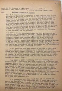 transcript from Rev. Meyerhoffer's autobiography